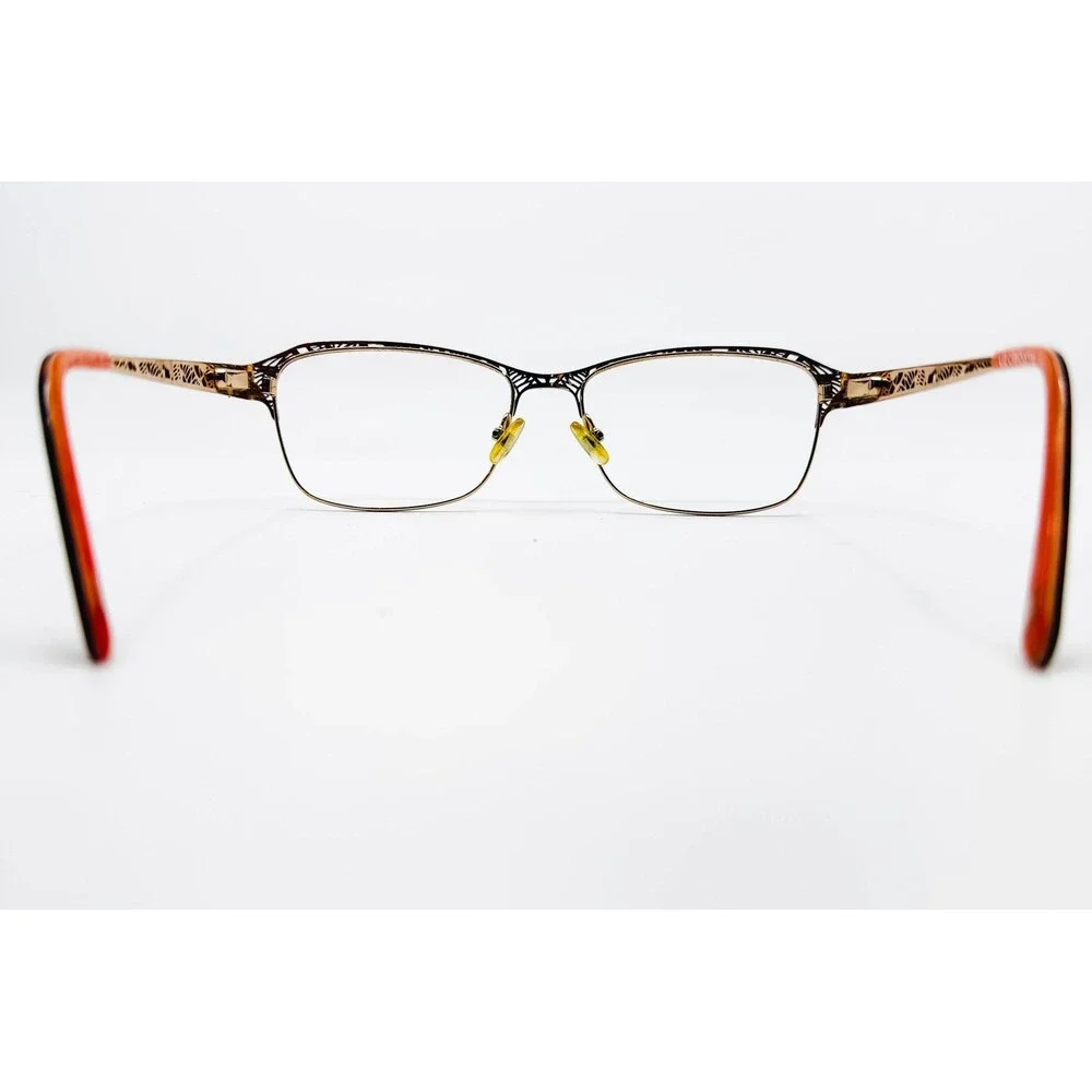 Liz Claiborne Eyeglasses Womens Black Gold Filigree L655 09Q 54-16-140